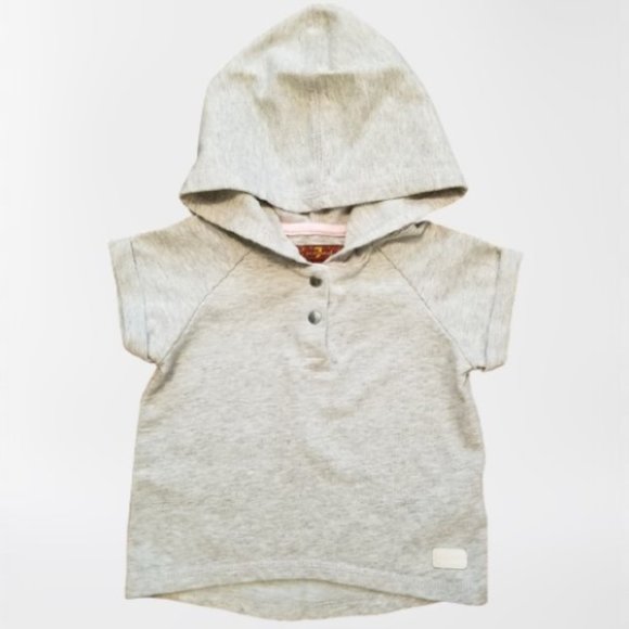 7 for All Mankind Short Sleeve Hoodie Size 12M - Picture 1 of 6